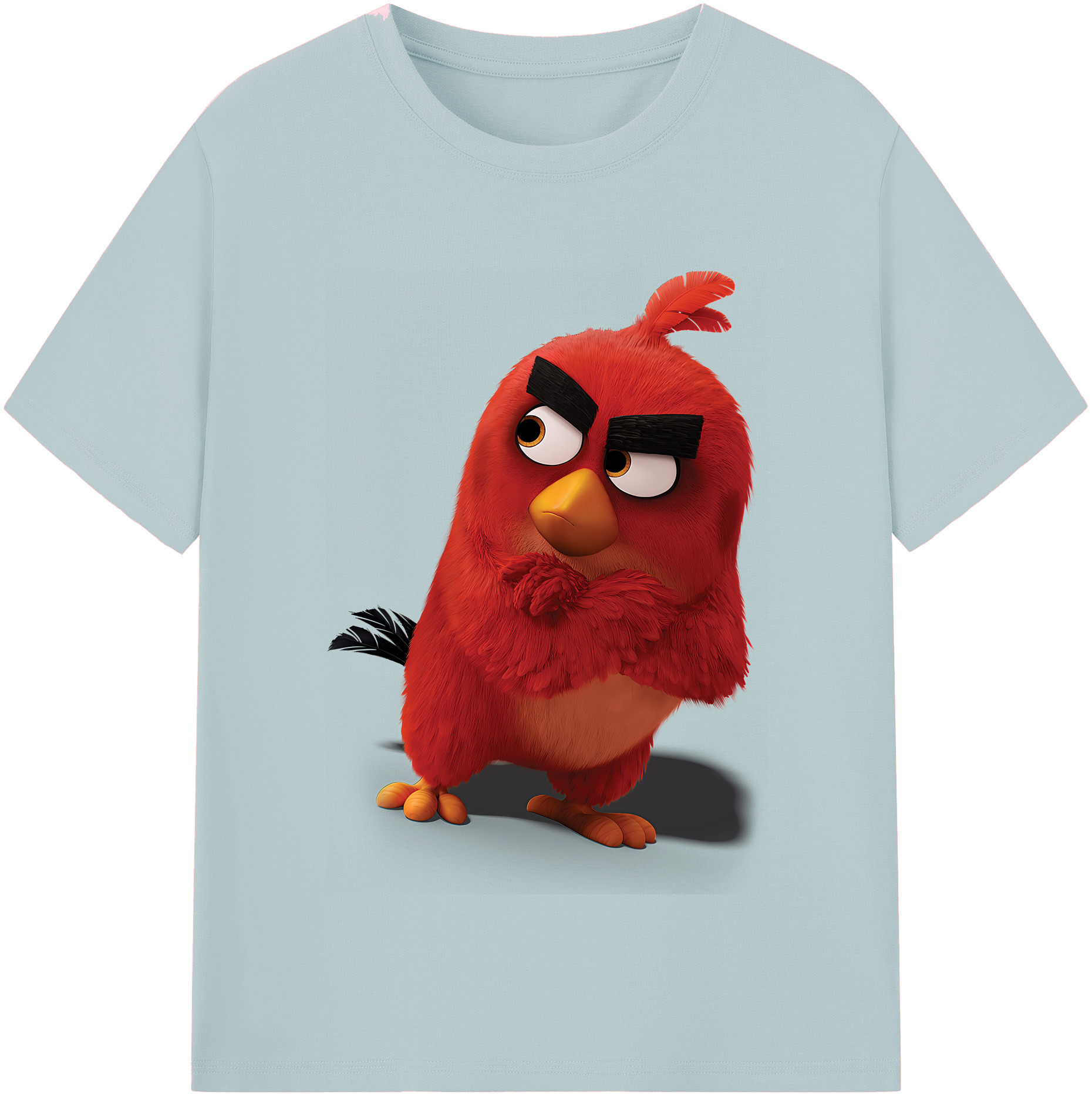 （画像用） Angry Birds アングリーバード 綿100％半袖Tシャツ（フロントプリント）
